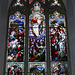 Stained glass window in St Peter's Church, Monks Eleigh, Suffolk, England