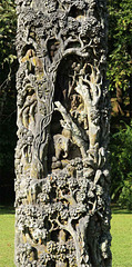 Carved pillar Queen Sirikit's Garden
