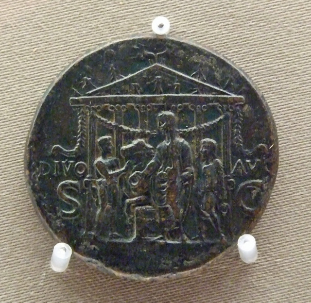 Sestertius with the Emperor Caligula Sacrificing Before a Temple in the Boston Museum of Fine Arts, October 2009