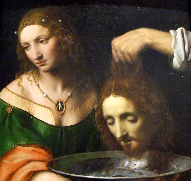Detail of Salome with the Head of John the Baptist by Luini in the Boston Museum of Fine Arts, June 2010