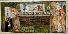 Tile designed by Burne Jones which once formed part of a fireplace at 'The Hill', Whitley, Surrey