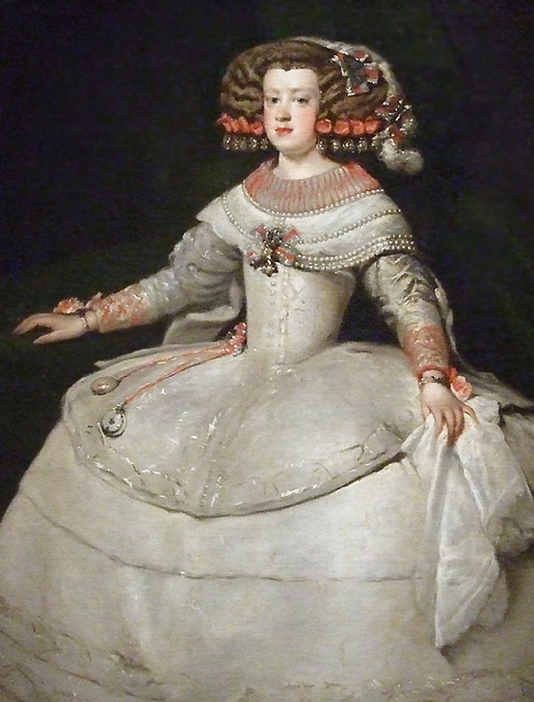 Detail of Infanta Maria Theresa by the Studio of Velazquez in the Boston Museum of Fine Arts, June 2010