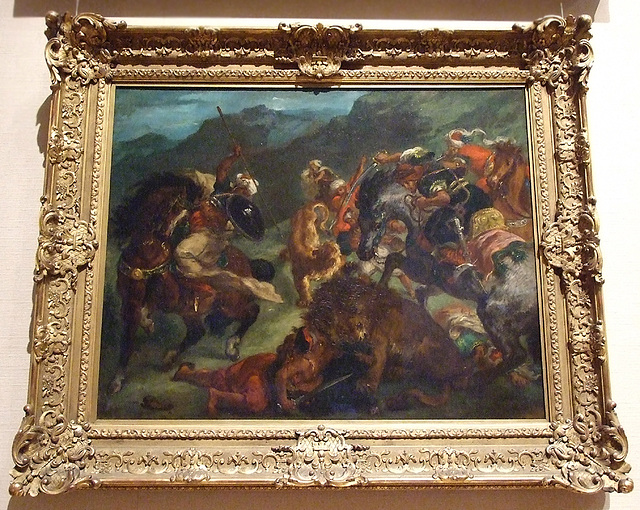Lion Hunt by Delacroix in the Boston Museum of Fine Arts, June 2010