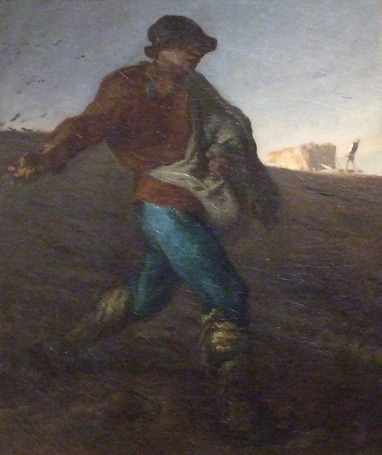 Detail of The Sower by Millet in the Boston Museum of Fine Arts, June 2010