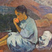Detail of Where Do We Come From? What Are We? Where Are We Going? by Gauguin in the Boston Museum of Fine Arts, June 2010