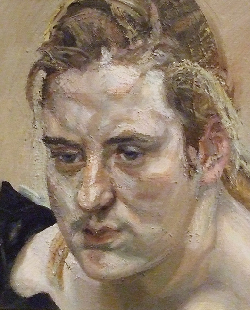 Detail of Susie by Lucian Freud in the Boston Museum of Fine Arts, June 2010
