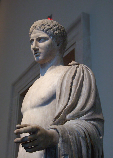 Detail of a Marble Statue of Hermes in the Metropolitan Museum of Art, July 2007
