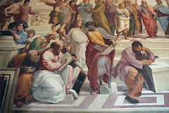 Detail of the School of Athens Fresco by Raphael in the Vatican Museum, Dec. 2003