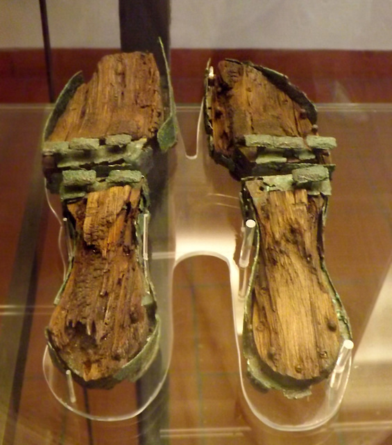 Etruscan Bronze Shoes in the Vatican Museum, July 2012