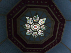 The Ceiling and Stained Glass inside the Oriental Pavilion in Prospect Park, August 2007