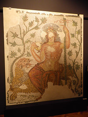 Musée de Zajecar : mosaïque de Dionysos et la panthère.