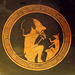 Detail of a Kylix by the Painter of Bologna 147 with Aesop and the Fox in the Vatican Museum, July 2012