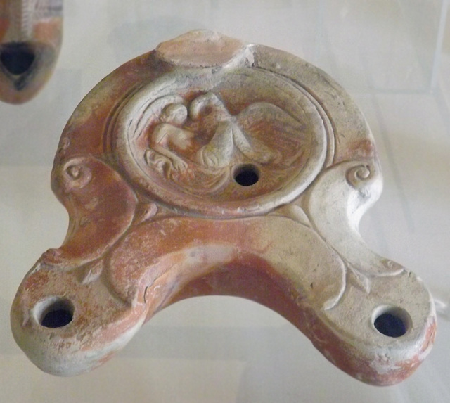 Double-Spouted Oil Lamp with Leda and the Swan in the Vatican Museum, July 2012