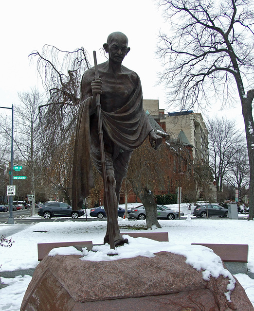 Statue of Gandhi in Washington DC, January 2011