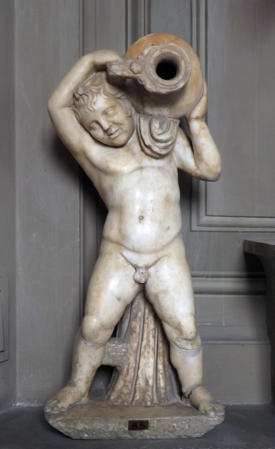 Boy Carrying a Vase in the Vatican Museum, July 2012