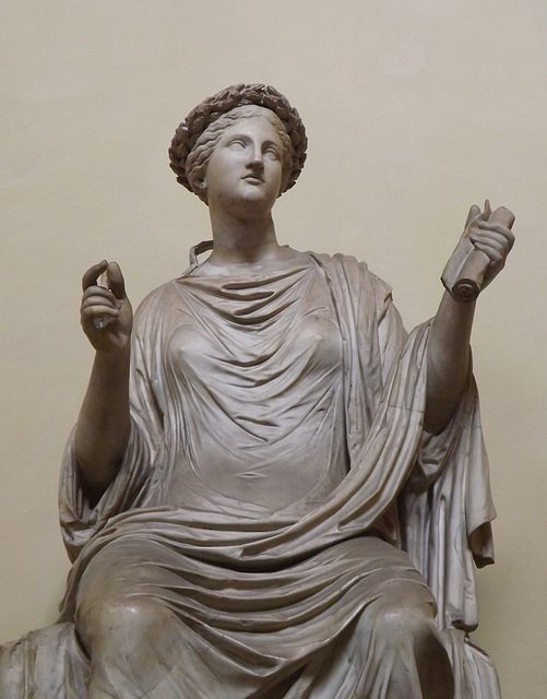 Detail of a Statue of a Poetess in the Vatican Museum, July 2012
