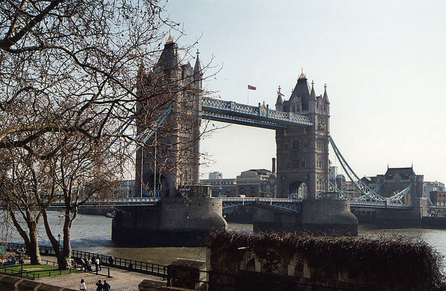 View of Tower Bridge from the Tower of London, 2004