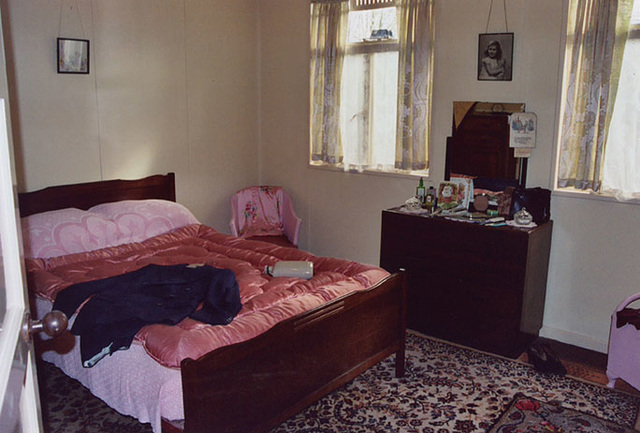 1950s Prefab House's Master Bedroom in the Museum of Welsh Life, 2004