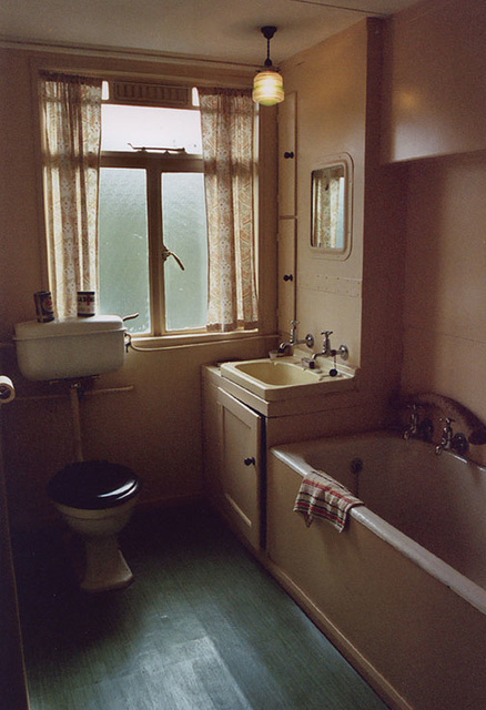 1950s Prefab House's Bathroom in the Museum of Welsh Life, 2004