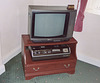 TV and VCR in the Living Room of the 1985 Rhyd-y-car House in the Museum of Welsh Life, 2004