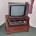 TV and VCR in the Living Room of the 1985 Rhyd-y-car House in the Museum of Welsh Life, 2004