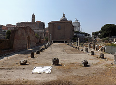 The Basilica Aemilia in the Forum in Rome, July 2012