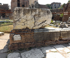 Remains of the Arch of Augustus in the Forum Romanum, July 2012