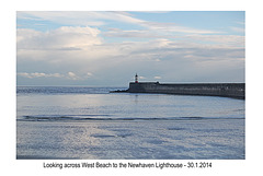 Across West Beach to Newhaven - 30.1.2014