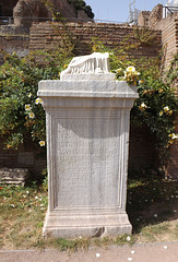 Base from a Statue of a Chief Vestal from the House of the Vestal Virgins in the Forum Romanum, June 2012