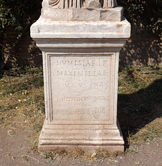 Base from a Statue of a Chief Vestal from the House of the Vestal Virgins in the Forum Romanum, July 2012