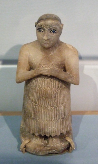Sumerian Statue of a Man in the University of Pennsylvania Museum, November 2009