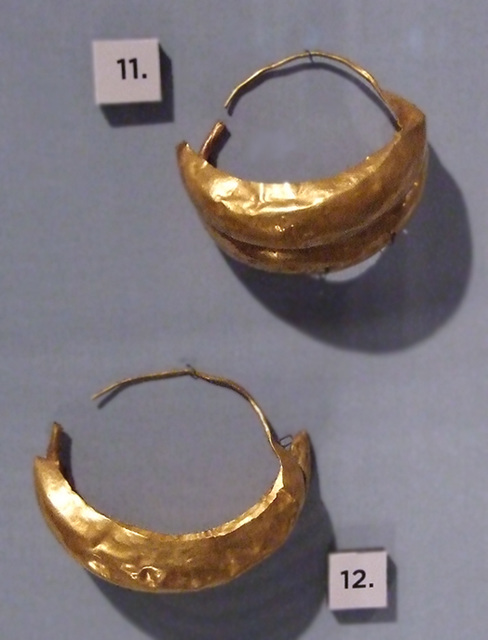 Sumerian Gold Earrings in the University of Pennsylvania Museum, November 2009
