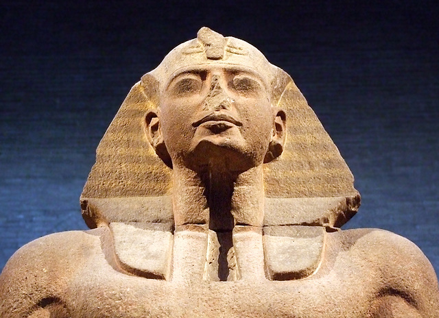 Detail of a Statue of Ramesses II in the University of Pennsylvania Museum, November 2009