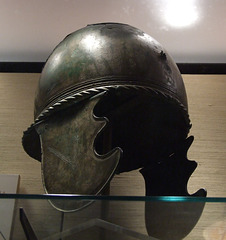 Etruscan Jockey Cap Helmet in the University of Pennsylvania Museum, November 2009