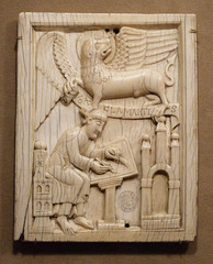 Ivory Plaque with Saint Mark the Evangelist and his Symbol in the Metropolitan Museum of Art, July 2010