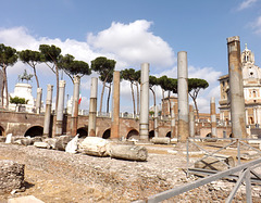 The Remains of the Basilica Ulpia from the Forum of Trajan in Rome, July 2012