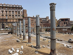 Remains of the Columns from the Basilica Ulpia in the Forum of Trajan in Rome, July 2012