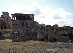 Remains of a Medieval Monastery in the Forum of Trajan in Rome, July 2012