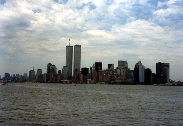 View of Lower Manhattan from the Circle Line Ferry, circa 1990