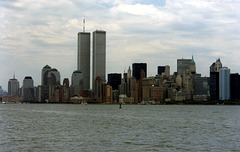 View of Lower Manhattan from the Circle Line Ferry, circa 1990