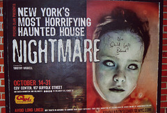 Scary Poster in the Subway on Halloween, 2005