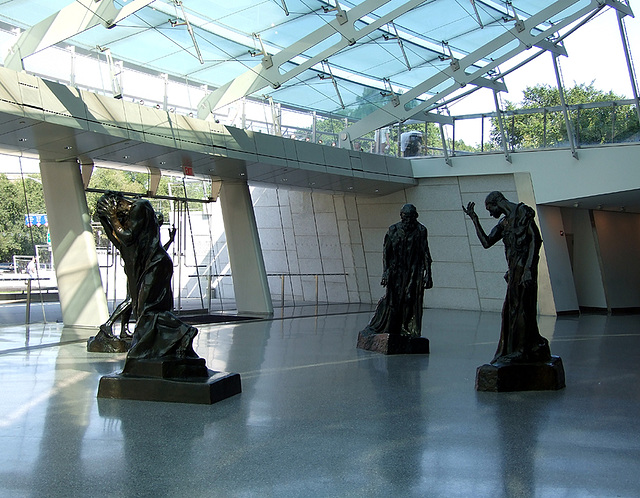 The Main Entrance and Rodin Sculptures in the Brooklyn Museum, August 2007