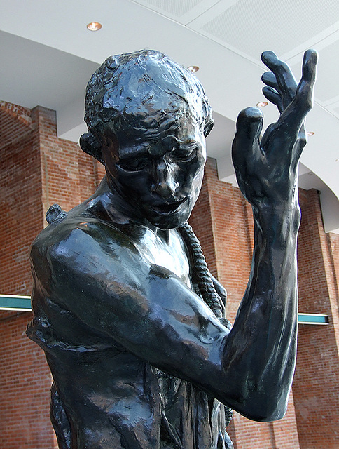 Detail of Pierre de Wiessant by Rodin in the Brooklyn Museum, August 2007