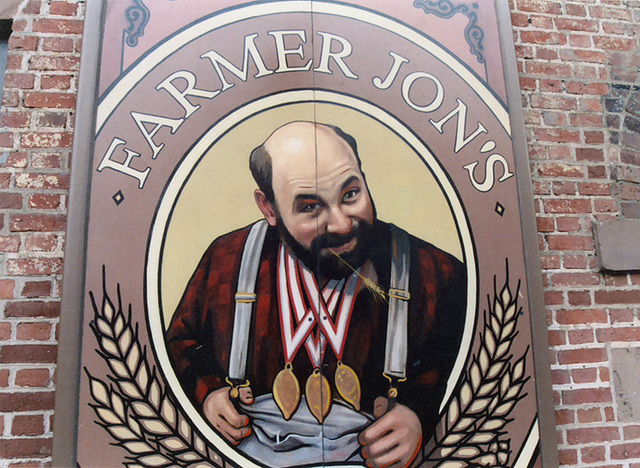 Farmer Jon Sign at the Heartland Brewery in the South Street Seaport, 2006