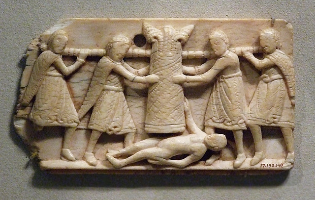 Ivory Plaque with the Martyrdom of the Sister of St. Vincent of Saragossa in the Metropolitan Museum of Art, March 2009