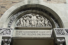 Portal Sculpture above a Side Entrance to St. Bart's, May 2011