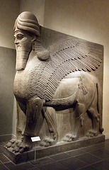 Human-headed Winged Lion (Lamassu) in the Metropolitan Museum of Art, February 2008