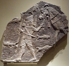 Assyrian Relief of Cavalrymen Crossing a Mountain Stream in the Metropolitan Museum of Art, August 2007