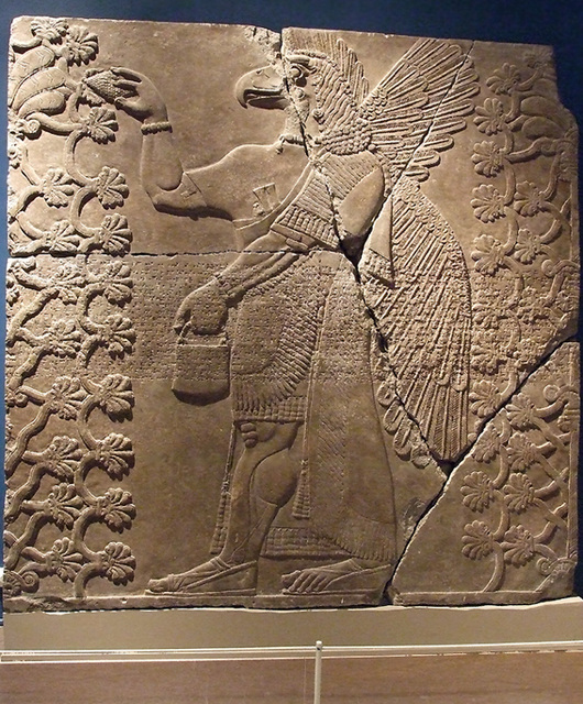 Eagle-Headed Genie Between Two Sacred Trees Relief in the Brooklyn Museum, August 2007