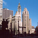 Skyline of Chicago with the Tribune Building, October 2001